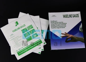 Aukštos kokybės medicininės marlės parafino tvarsliava Sterili vasline marlė